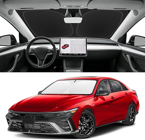 Miniatura 59 de Parasol de parabrisas de ajuste personalizado para Nissan Titan 2017-2024, bloquea los rayos UV y el calor, parasol de ventana delantera, fácil