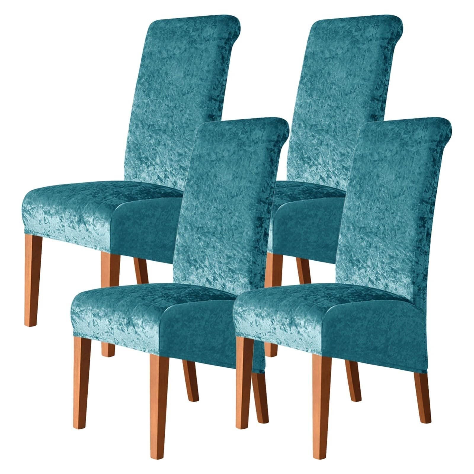 NMVAWIPT Dining Chair Covers, Stretch High-Back Room, Universal Fit Slipcovers With Elastic Bottom, For Restaurant Living Banquet(#11,4Pcs)
