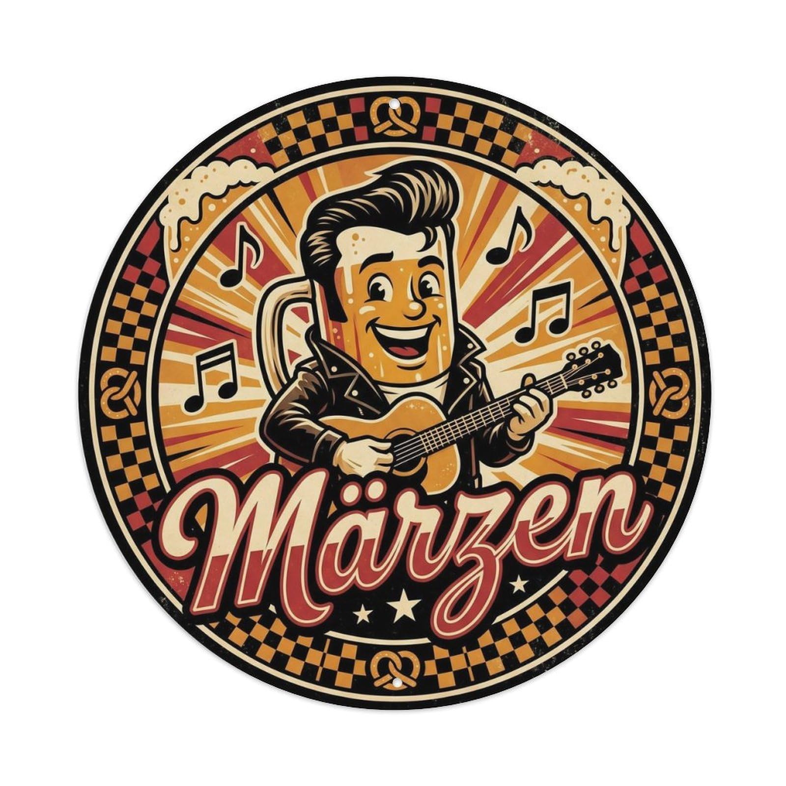 Bavarian Marzen Amber Lager Fest Beer Brew House Strong Metal Tin Sign