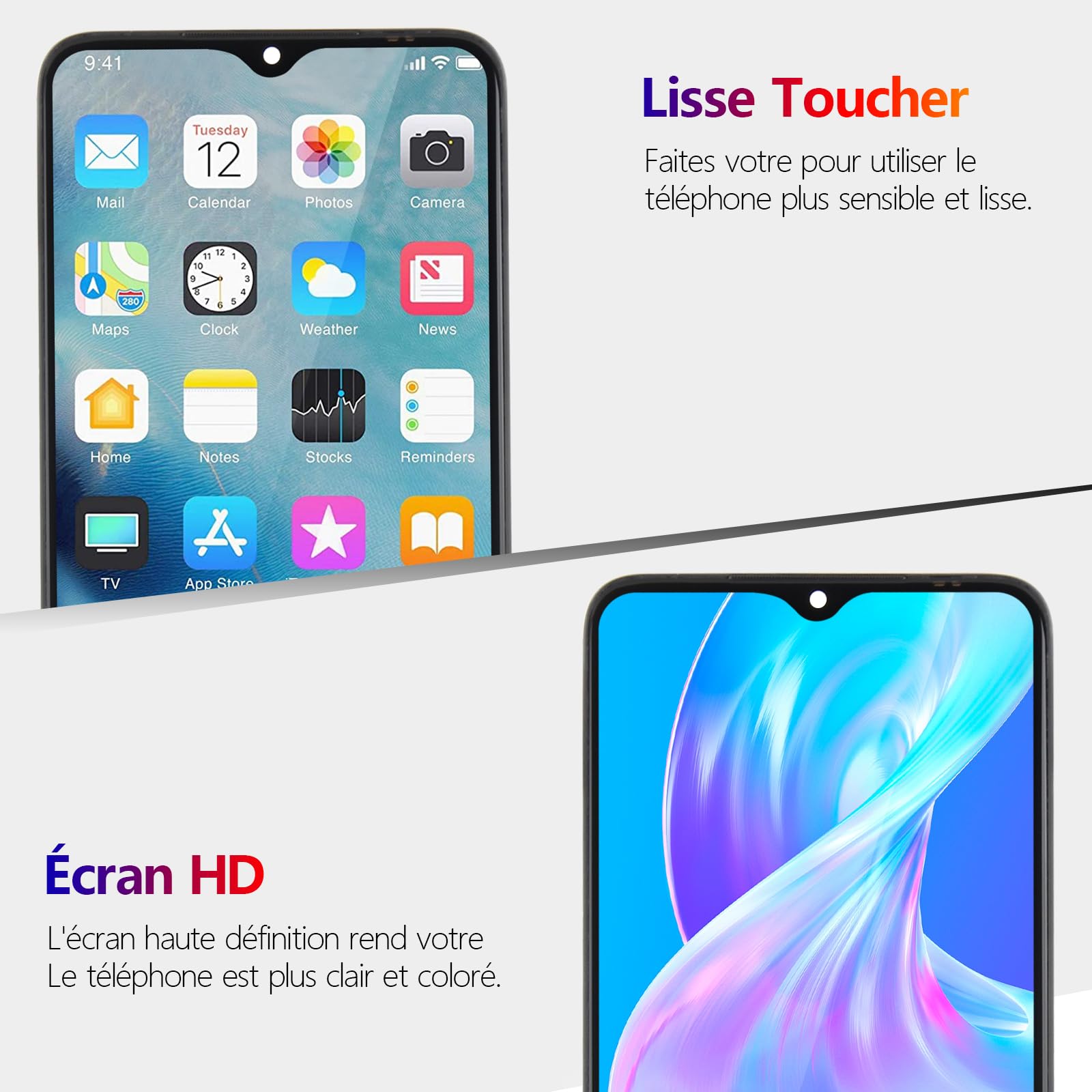 RongZy Écran Tactile LCD Compatible avec Samsung Galaxy A15 4G De Remplacement LCD Tactile Vitre pour Samsung Galaxy A15 5G avec Kit D'outils de Réparation(6.5",Noir avec Cadre)