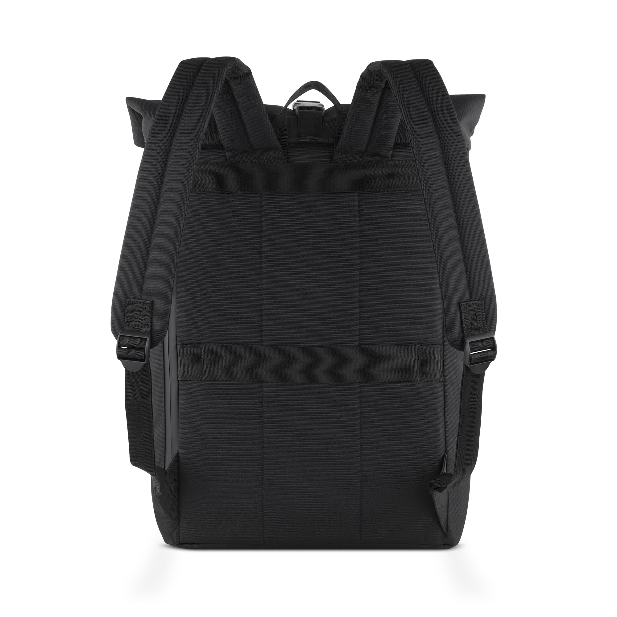 bugatti Passion “Fashion” Rolltoprucksack 15", Rollrucksack aus RPET für Uni Business Fahrrad, schwarz
