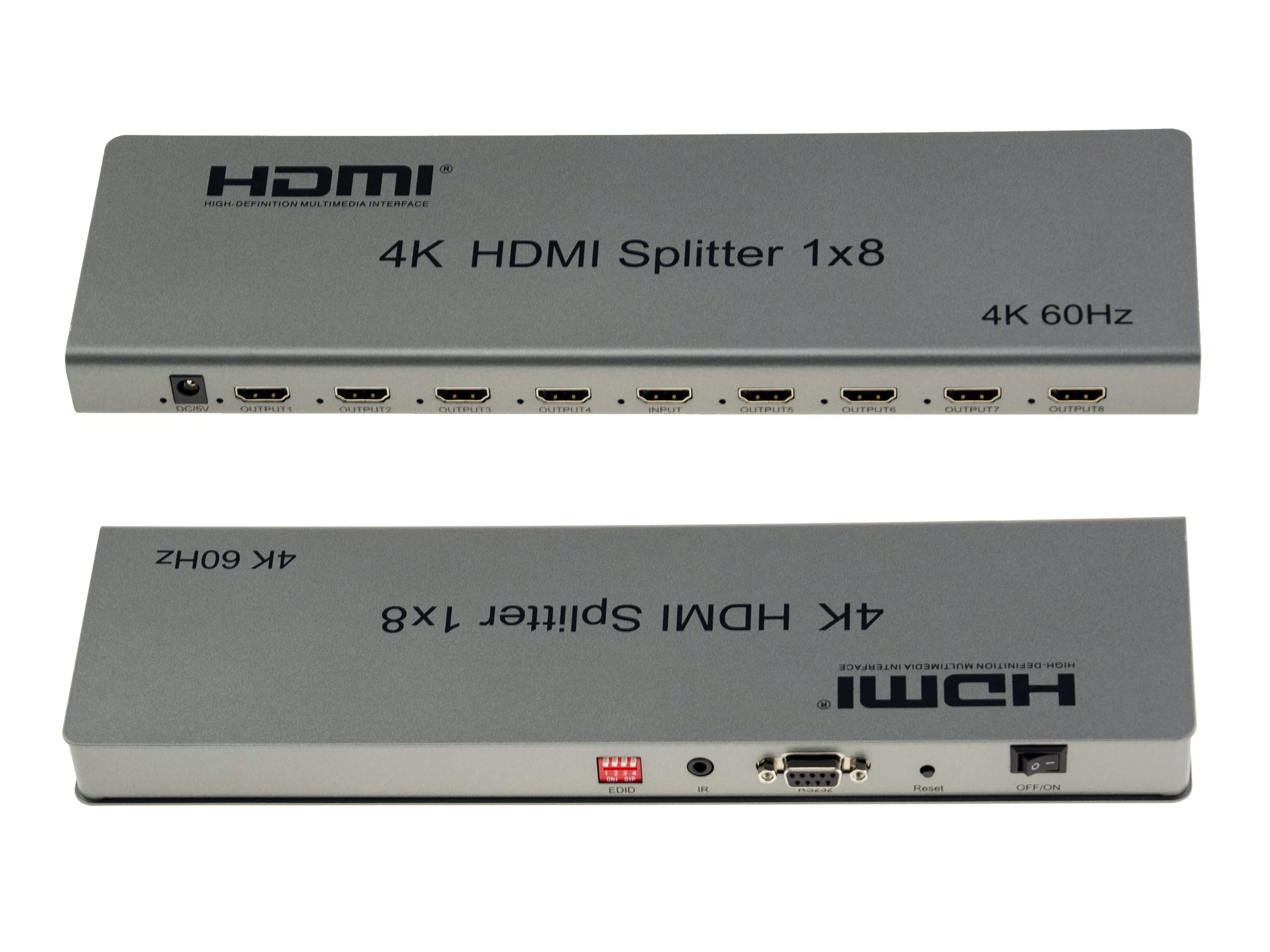 KALEA-INFORMATIQUE Splitter Video HDMI 2.0 4K 60Hz Che duplica in Modo identico 1 Sorgente di Ingresso su 8 uscite simultanee. Supporta la Gestione CEC e EDID, HDCP 2.2