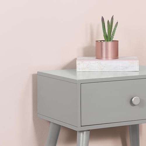 Miniatura 11 de Child Craft Ocean Grove - Mesita de noche de 1 cajón para guardería o dormitorio, cajón de almacenamiento grande, hecha de madera de pino Blanco/