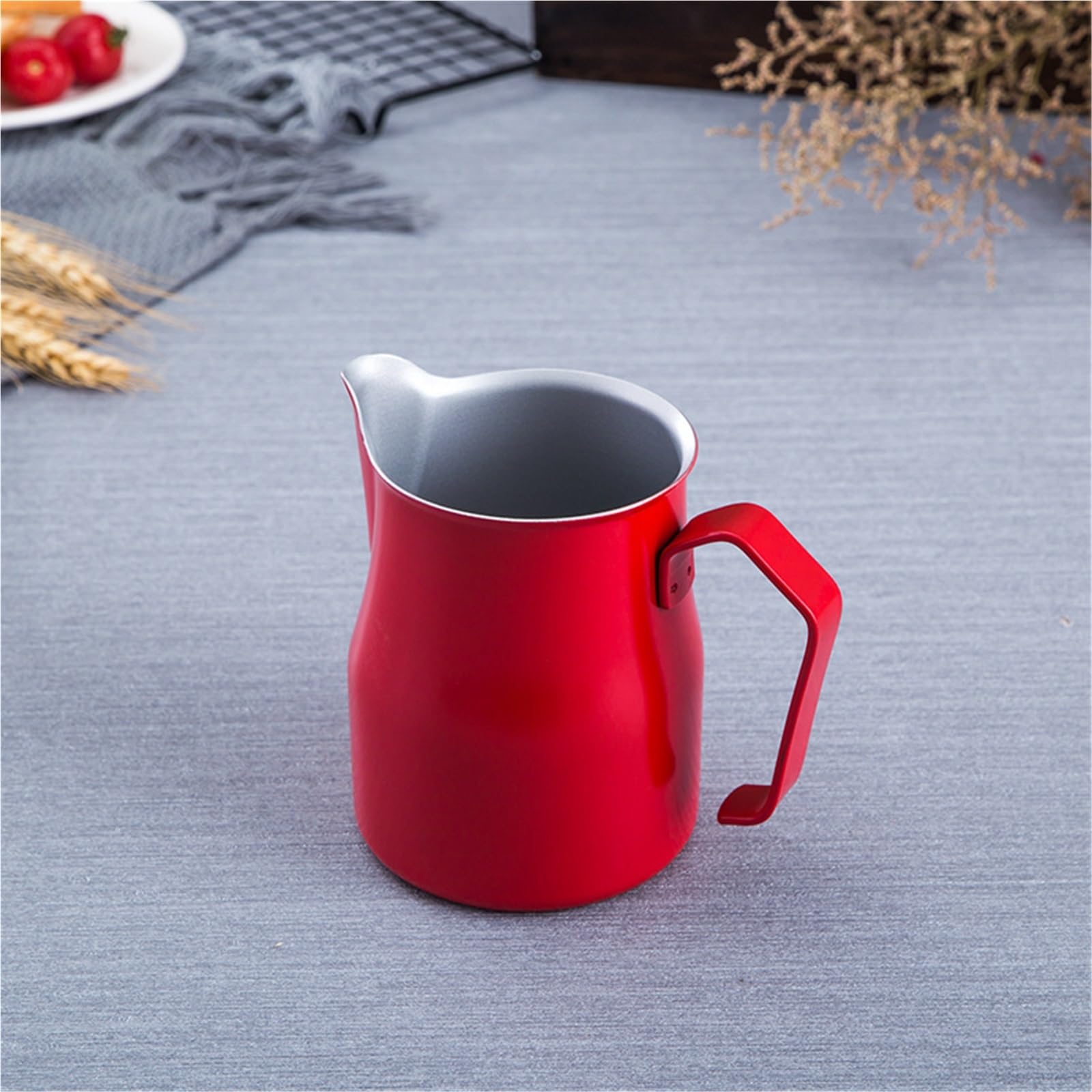 Jarra de espuma de leche de acero inoxidable, 2 uds., for café, hervidor de café, taza de espuma de leche humeante, perfecta for Latte Art Para café(Blue,500ml)