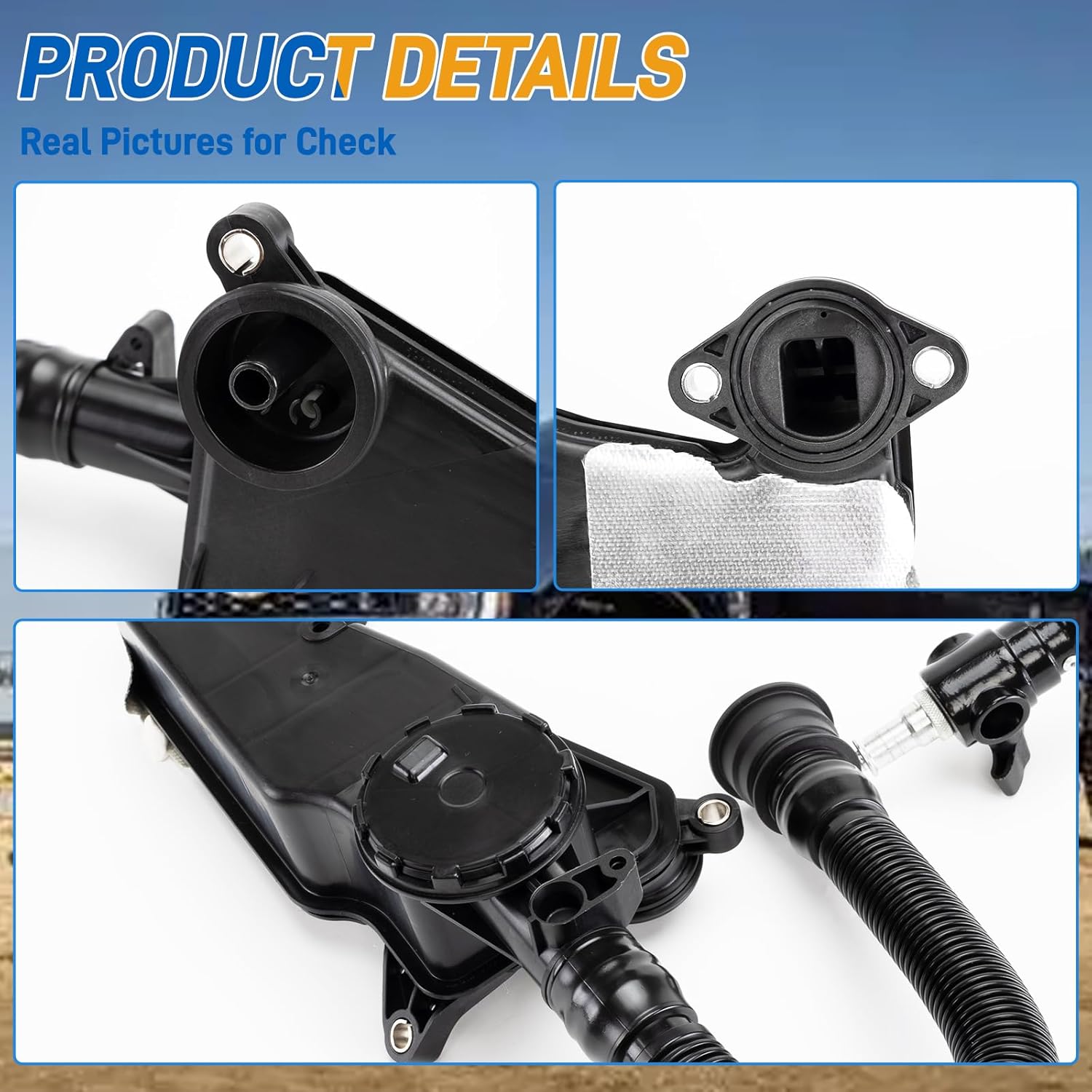 PC3Z6A785A Air Oil Separator Assembly Fit for 2023 2024 Ford F250 F350 Super Duty OR 2011+ 6.7L Powerstroke Diesel Replace# PC3Z-6A785-A PC3Q-6A785-AB