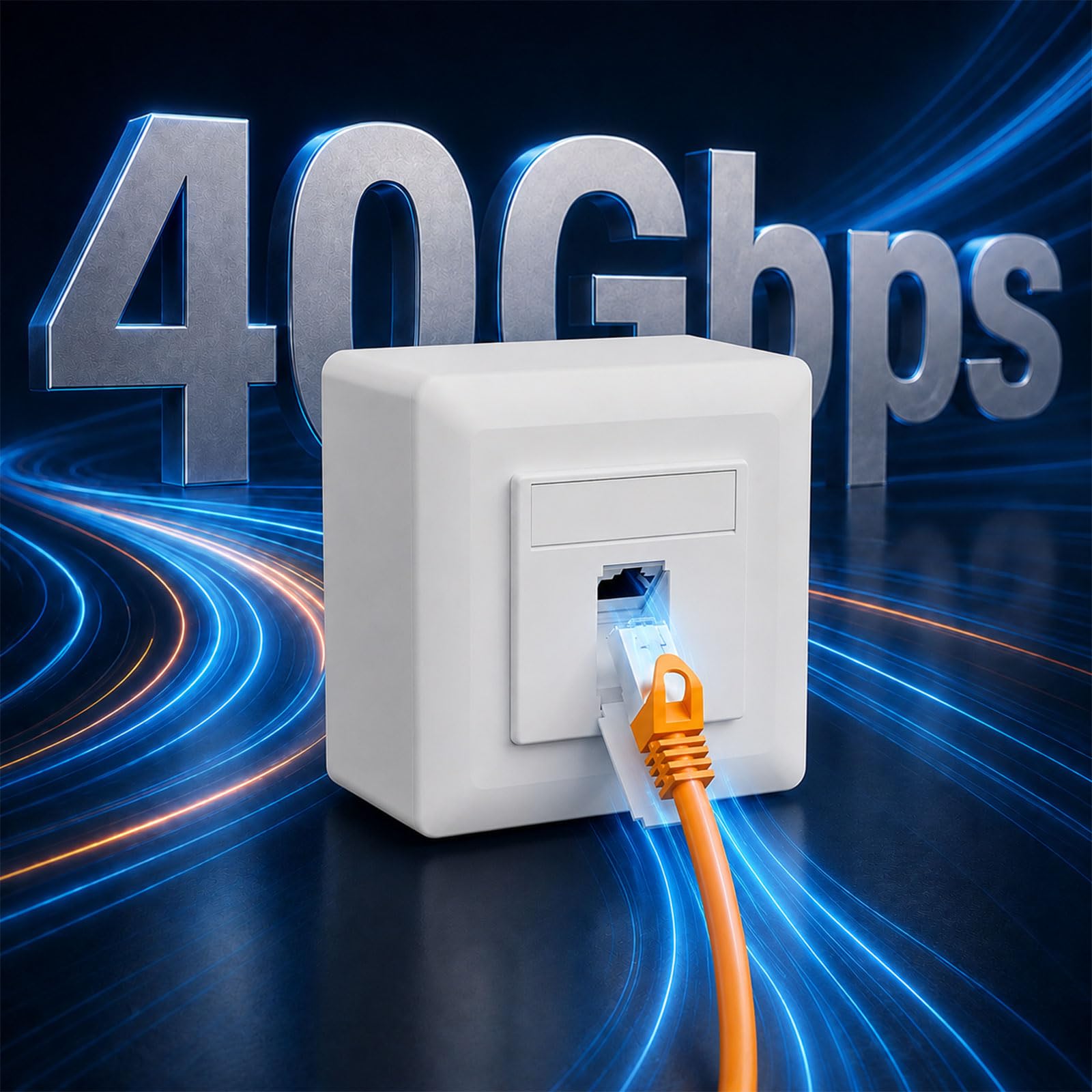 iwillink 10 prese di rete universali CAT8, 1 porta, RJ45 schermata, da parete o da incasso, EIA/TIA-568-A/B 8P8C, Ethernet 40 Gbit/s, POE+, compatibile con CAT8, CAT7, CAT6a, CAT6, colore bianco