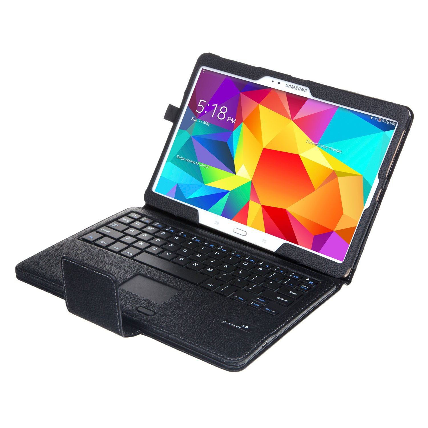 [SCIMIN]Galaxy Tab S 10.5 Cover, Samsung Galaxy Tab S 10.5 Keyboard Case, Bluetooth Keyboard Cover with TrackPad/TouchPad Combo for Samsung Galaxy Tab S 10.5" T800/T805 (Black)