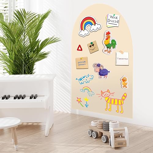 Miniatura 9 de Papel magnético de borrado en seco, hoja de pizarra blanca autoadhesiva de 18 x 24 pulgadas para pared, fácil de escribir y limpiar, pizarra de