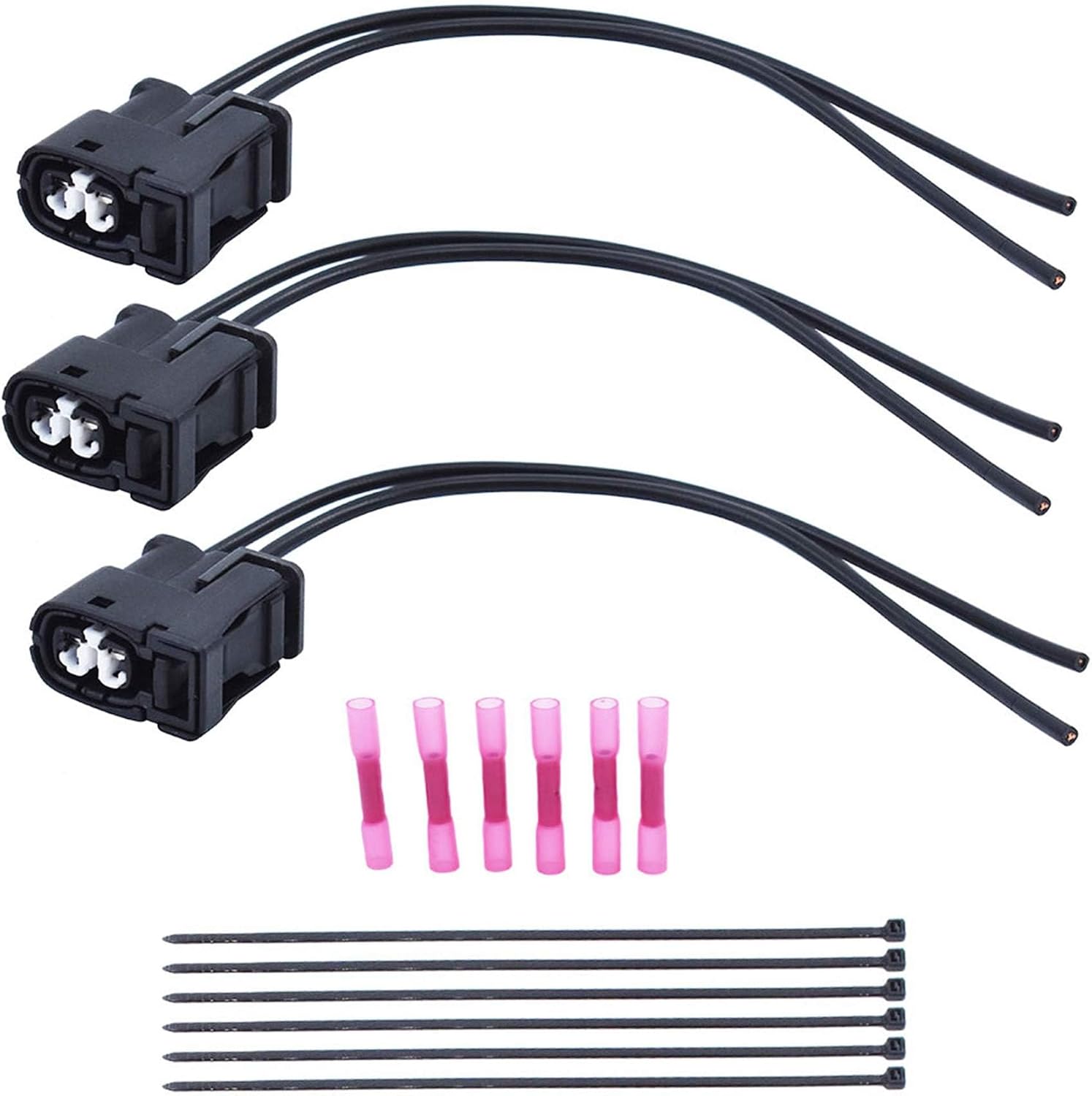 Ignition Coil Connector Plug with Wires Replacement for 300/GS300/SC300 Set of 3