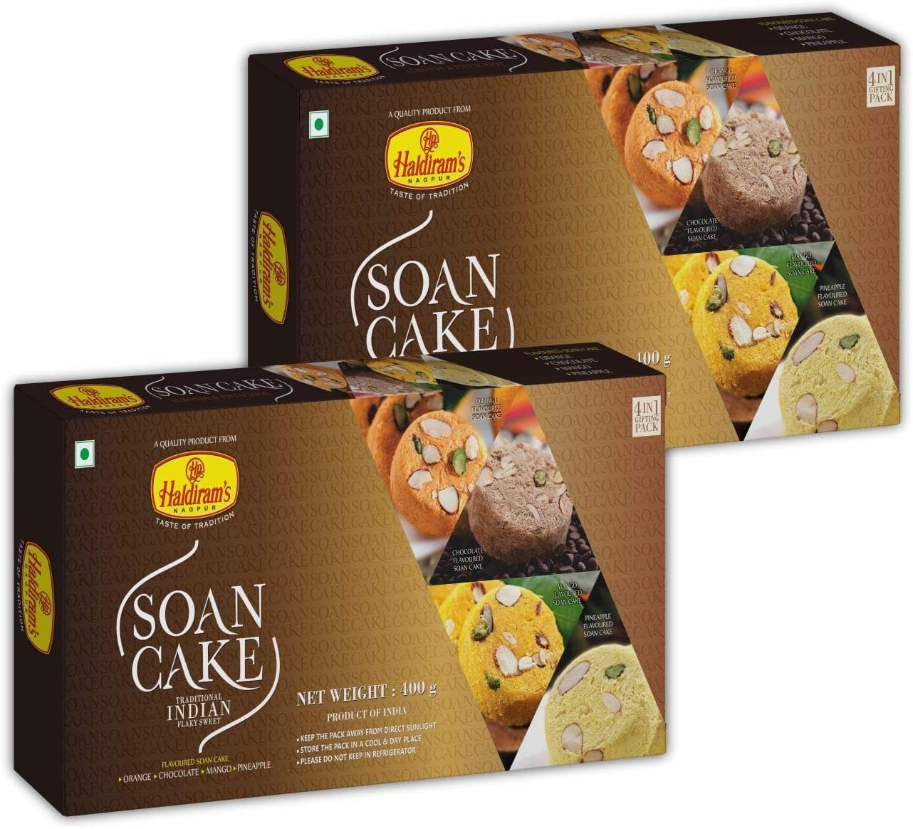 Nagpur Soan Cake Multi Flavour (400 g Each) - Pack of 2