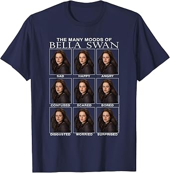Twilight Saga The Many Moods of Bella Swan Meme Movie T-Shirt