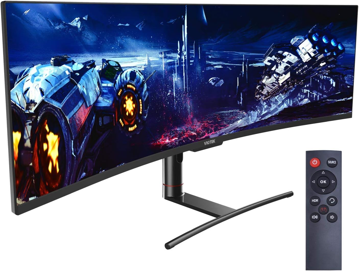 Viotek SUW49DA 49-Inch Super Ultrawide Monitor | 1440p 120Hz 3ms 1800R | 5120x1440p 32:9 Dual QHD Monitor | Zero-Tolerance Dead Pixel Policy, 3-Year | 2X HDMI 2.0, 2X DP 1.4, 3.5mm (VESA), Black