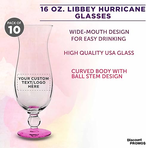 Miniatura 3 de Libbey - Vasos de huracán de 16 onzas, juego de 12 unidades a granel, vasos de cóctel personalizados, vasos de piña colada personalizados o vasos de