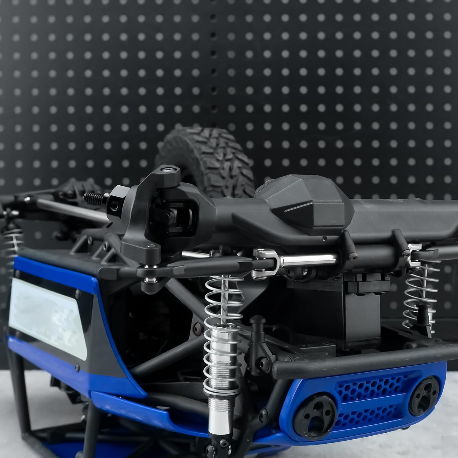 Steel Front Rear Axle Shaft Steering CVD Driveshaft for 1/10 Vanquish Optic H10 RC Crawler Car Upgrade Accessories (Front)