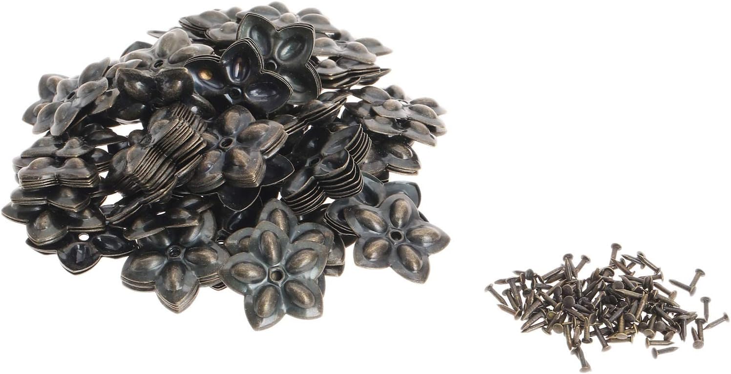 Screw pins for Upholstery，10-100pcs Black Upholstery Nails Round Head Metal Pushpins Vintage Tacks Sofa Decor 5/7/9/11/19x17mm (Color : 5x17mm 20pcs) (Color : 7x17mm 20pcs)