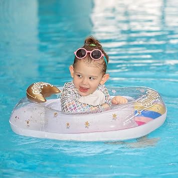 Baby Float, Foot Holder, Childrens Float, Cute Rainbow Float, For Swimming Pools and Baths, For Babies, 3 Months - 6 Years Old