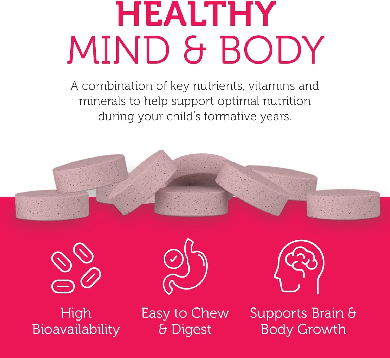 Zahler Kids Multivitamin Chewable Vitamin Tablet - Complete One Daily Kids Vitamins Supplement - Contains 20+ Minerals & Vitamins for Kids & Toddlers - Kosher Multivitamins Cherry Flavor (90) - Image 5