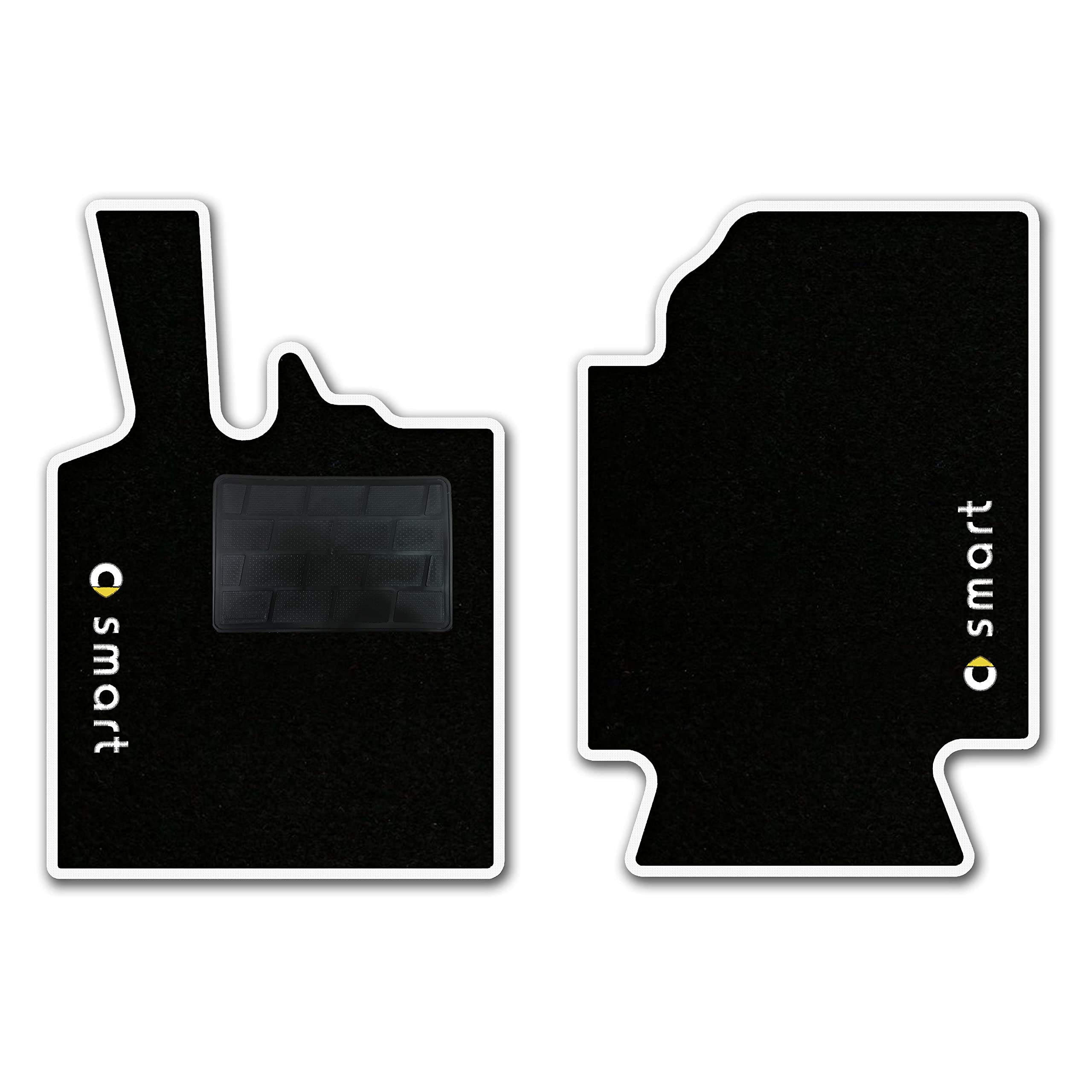 Smart Fortwo W451 Tappeti Auto - Moquette Antiscivolo, Ricami, Rosso, 2007-2014 Protezione Bordi Rialzati Schermo E Fotocamera