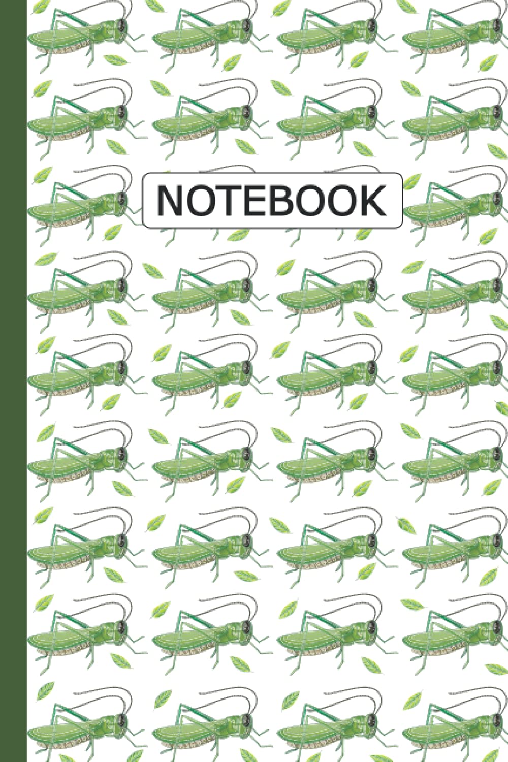 Grasshopper Notebook: Grasshopper Pattern Blank Lined Journal Notebook To Write Notes Password, Notepad, To Do Lists - 6"x 9" Inches - 100 Pages