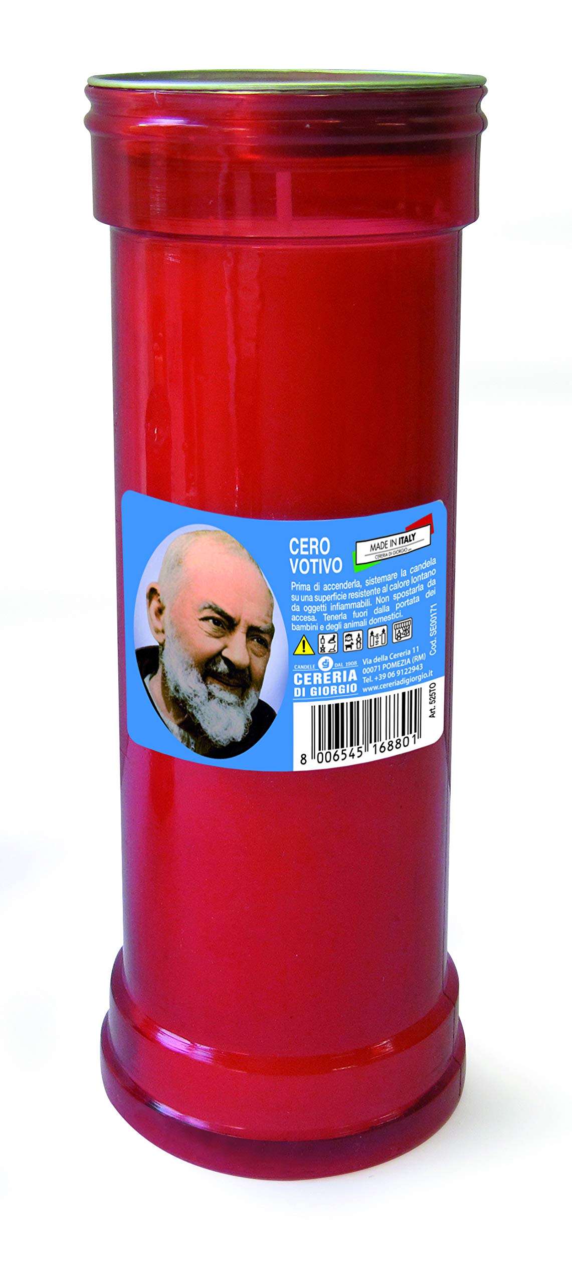 Cero Votivo Elettrico Cereria Di Giorgio - &Oslash;3cm, H9cm, Batterie Incluse, Durata 120 Giorni