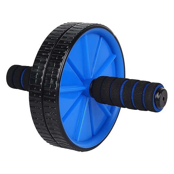 Inditradition Ab Wheel Roller with Mat (Blue/Black)