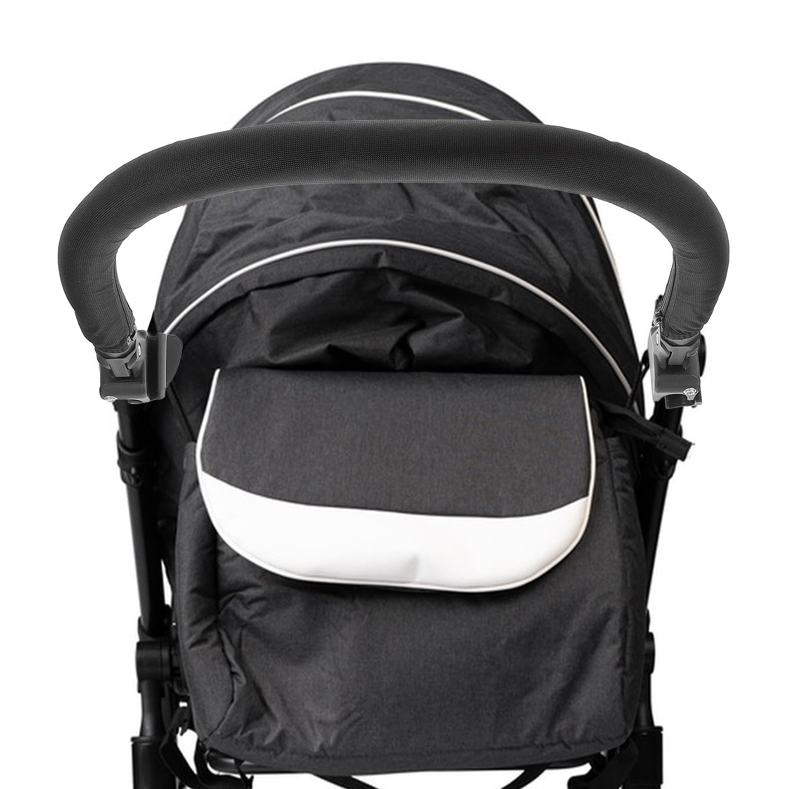 Kinderwagengriff Metall Schaumstoff 32cm Kinderwagen Armlehne Kompatibel Langlebiges Kinderwagenzubehör Einfache Montage Sicher und Formstabil