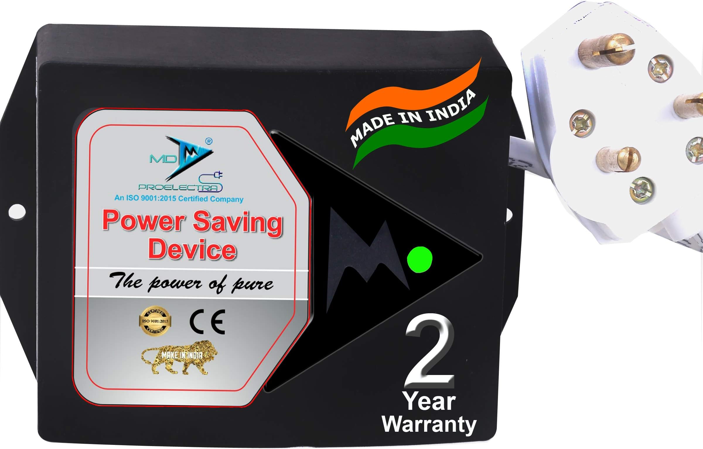 MD Proelectra - Power Saver (8KW) - New Updated Electricity Saving Device (Electricity Saver) suitable for light, fan, fridge, washing machine and two Air Conditioner - Made in India (Pack of 3)
