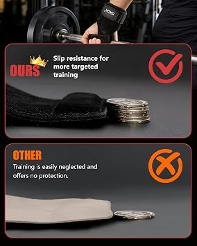 Leather Weight Lifting Wrist Straps for Deadlifts, Pair | Double Layer Leather Wrist Straps With Adjustable Neoprene Padding For Deadlifts, Powerlifting And Strength Training
