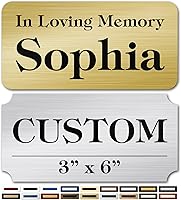 Personalized Engraved Name Plate 3x6 Inch - Custom Acrylic Plaque, 18 Colors, 12 Fonts, USA Made by MySignCenter