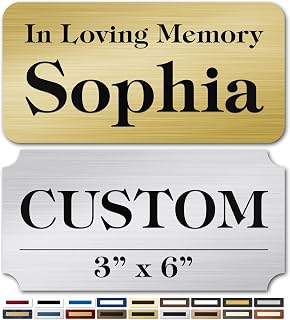Personalized Engraved Name Plate 3x6 Inch - Custom Acrylic Plaque, 18 Colors, 12 Fonts, USA Made by MySignCenter