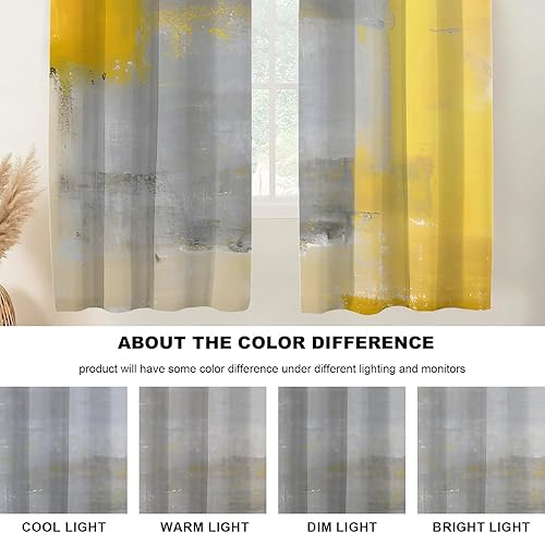 Miniatura 488 de Cenefas de cocina modernas con patrón de cobre marrón dorado para ventanas, cenefas opacas abstractas de marcas de arañazos y cortinas opacas