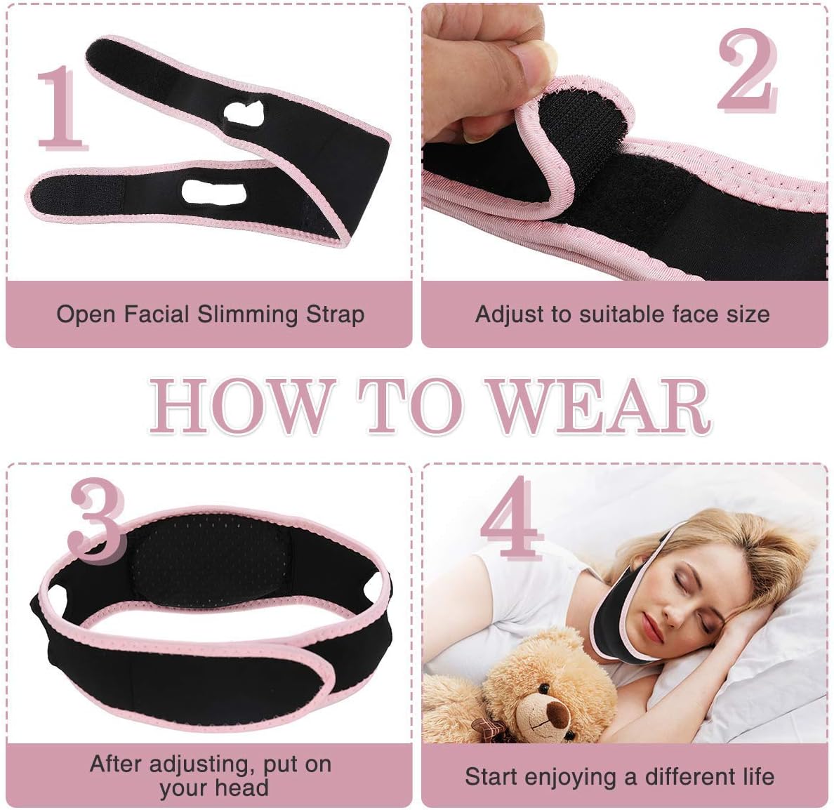 S Solution, Anti-Magnetic Sn Clip, Magnetic Nose Clip and Reusable Facial Slimming Belt (10 Silicone Snoring Devices + 1 face Slimming Belt): Health & Personal Care