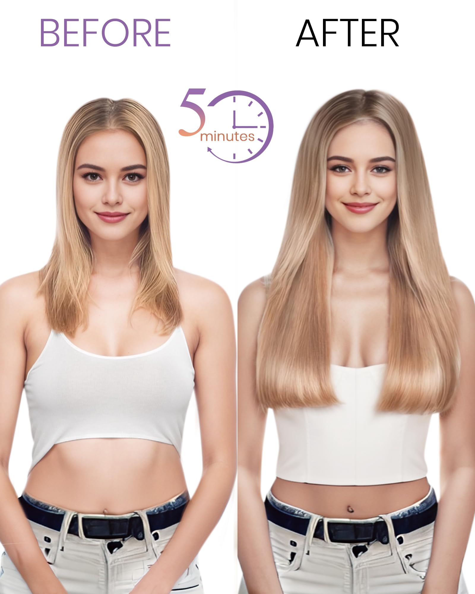 LaaVoo Clip in Hair Extensions Real Human Hair Dark Brown Hair Extensions Clip in Straight Remy Darkest Brown Hair Full Head Double Weft 80g 5pcs 12 Inch #2 — view 8