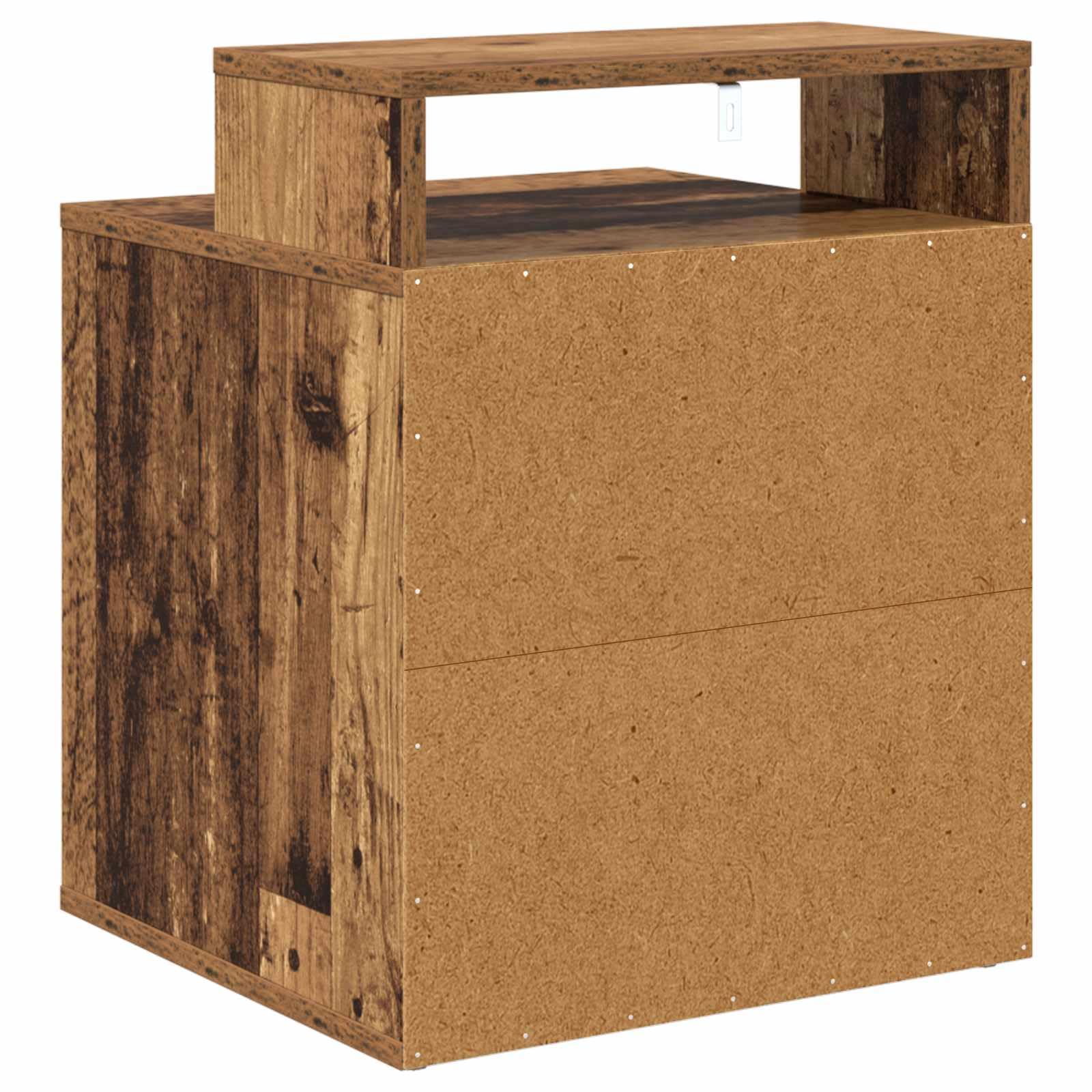 Casetta per gatti in legno di vecchio legno, 42,5 x 40 x 53,5 cm, compatta e stabile, per soggiorno, interni per gatti, con kit di montaggio, ideale per graffi, arrampicata, giochi e cura