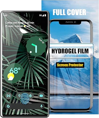 LOOKSEVEN Paquete de 3 protectores de pantalla de poliuretano termoplástico suave transparente compatibles con Google Pixel 6A, película protectora
