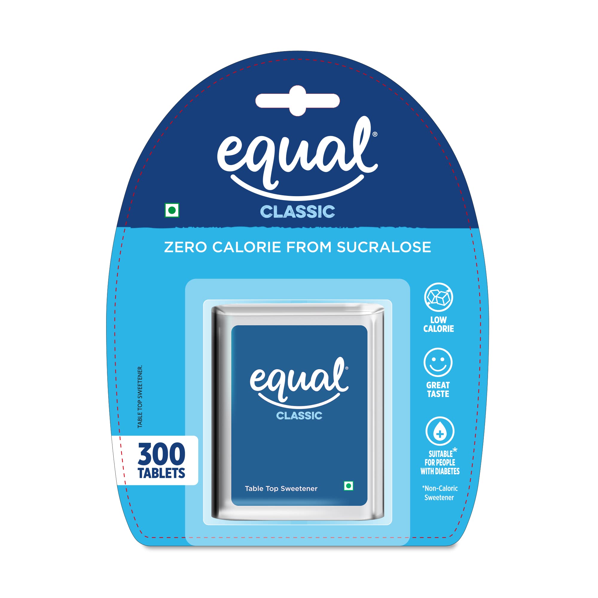 Sweetener with Equal Classic Zero Calorie #NOASPARTAME | Sugar Free Sweetener| Zero Calorie with Great Taste | 300 Tablets | Pack of 3
