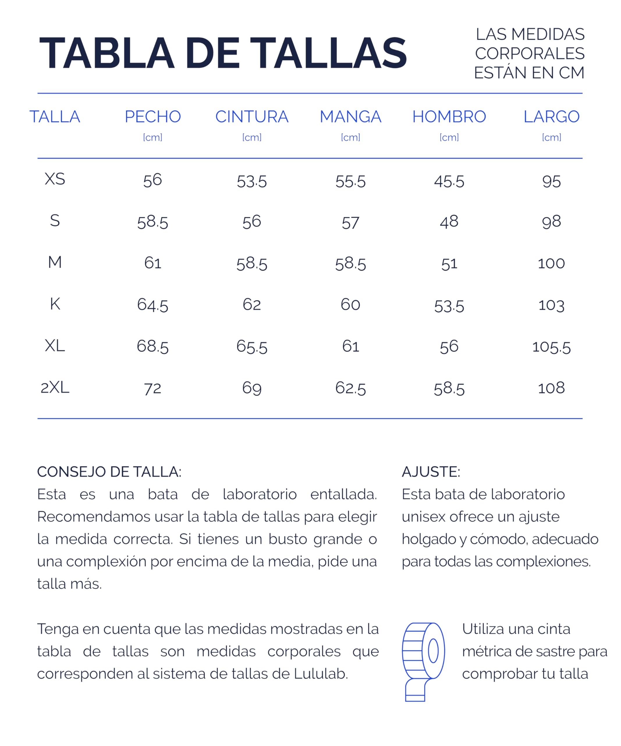 LuluLab Bata Profesional para Hombres y Mujeres, Estilo Unisex, múltiples Bolsillos, Ajuste Relajado, Cierre a presión