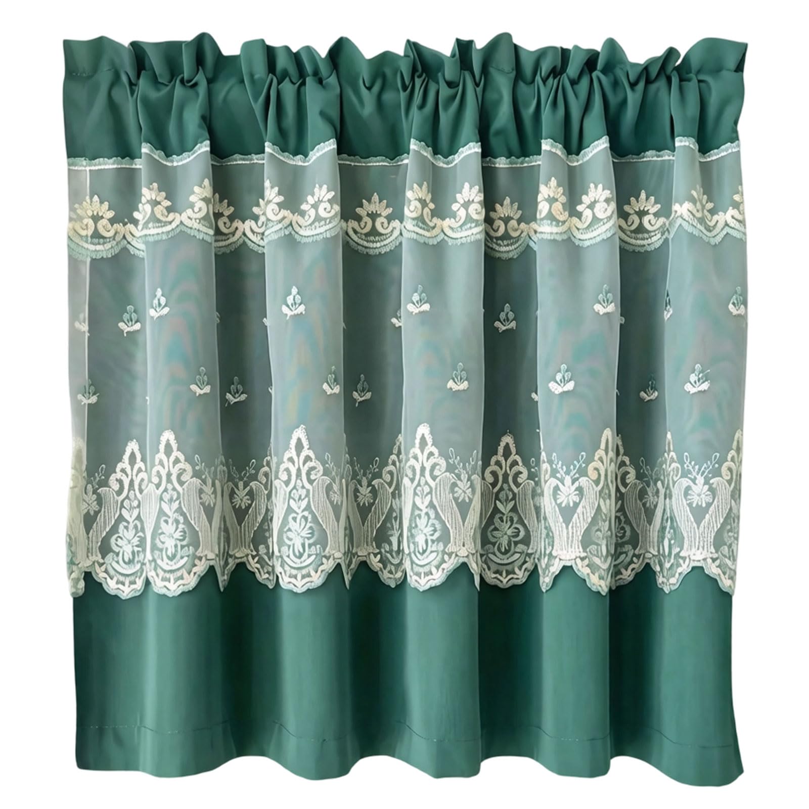 NMFLAB Ready to Hanging Beads Window Drape Craft of Sturdy Polyester Fabric for Easy Maintenance Plant Pattern Curtain