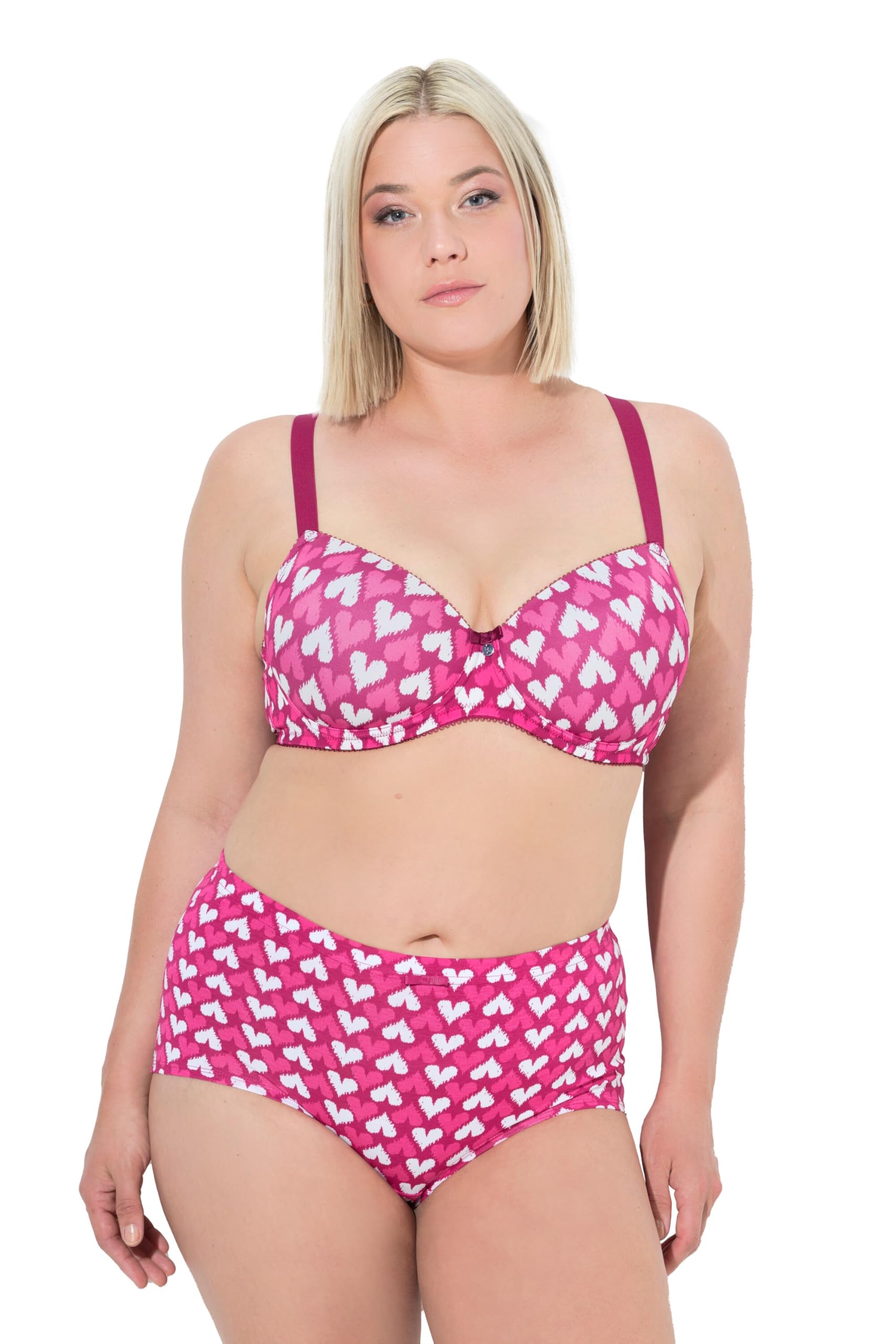 Ulla Popken Damen große Größen Übergrößen Plus Size Bügel-BH, Herzen, Softcups 840731