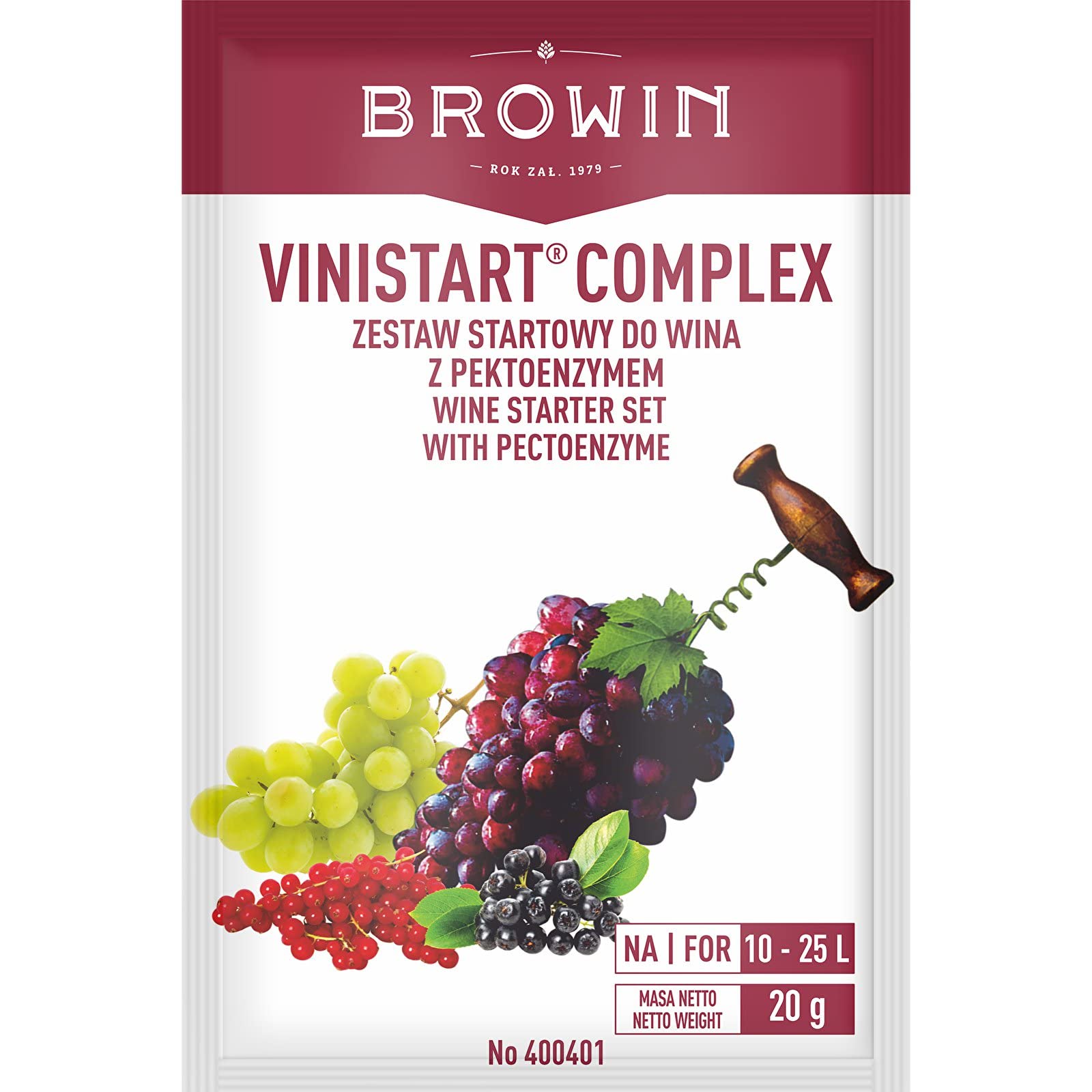 Browin 400010 - Kit per vinificazione con digiana in vetro, 15 l