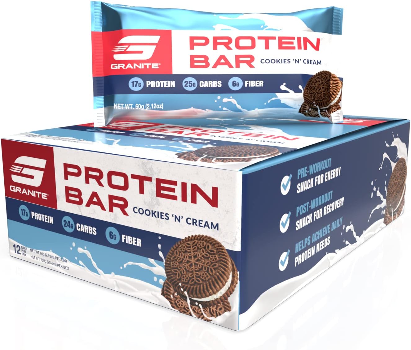 REDCON1 MRE Protein Bar, Cookies N' Cream Contains MCT