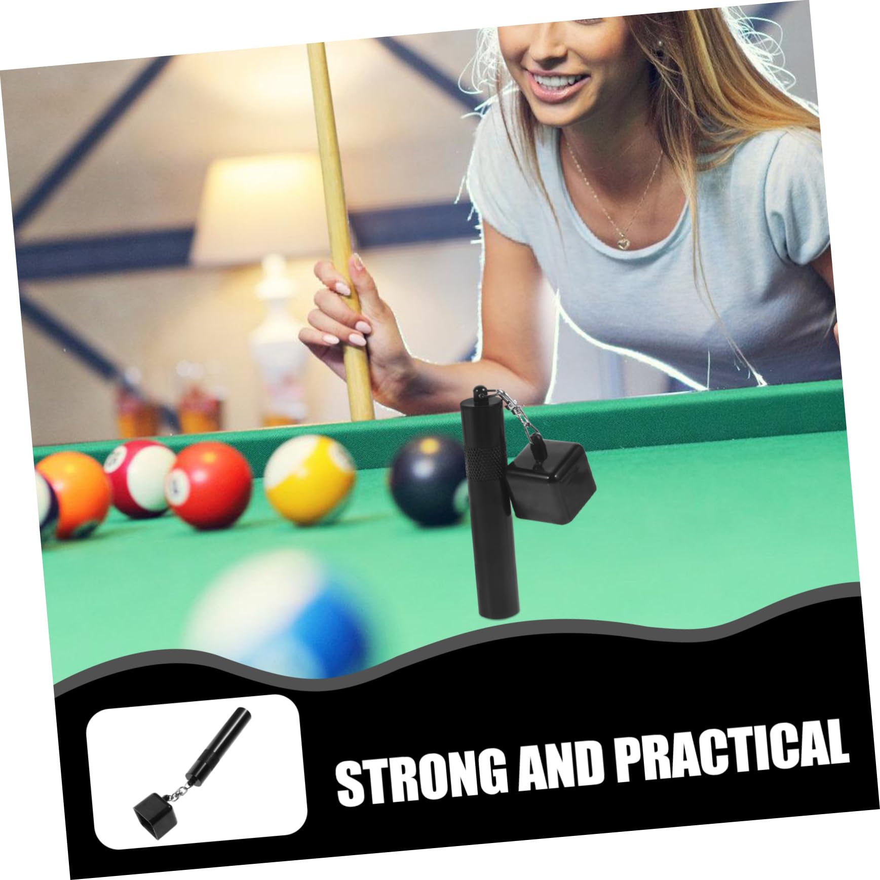 Abaodam Chalk and Powder Storage Billiard Cue Tip Holder Multi-Purpose Billiards Accessory Case Aluminum TPU Compact Design