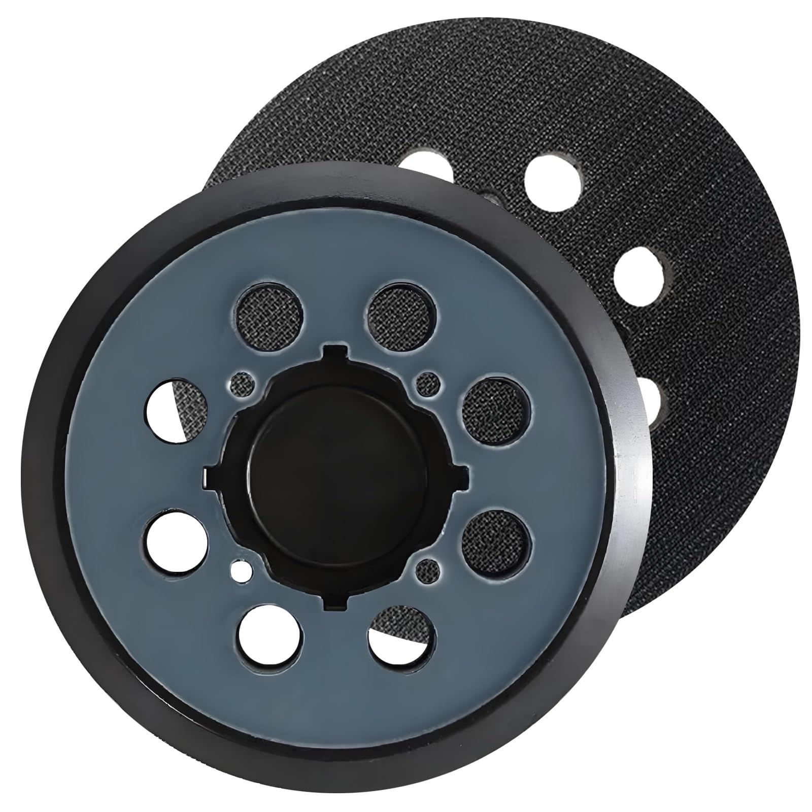 2 sztuki talerzy szlifierskich 125 mm rzep do Dewalt, 4 otwory na śruby, 8 otworów | Talerz szlifierski szlifierka mimośrodowa do DeWalt DWE6421 6421K DWE6423 6423K DCW210B DWE64233 & N329079