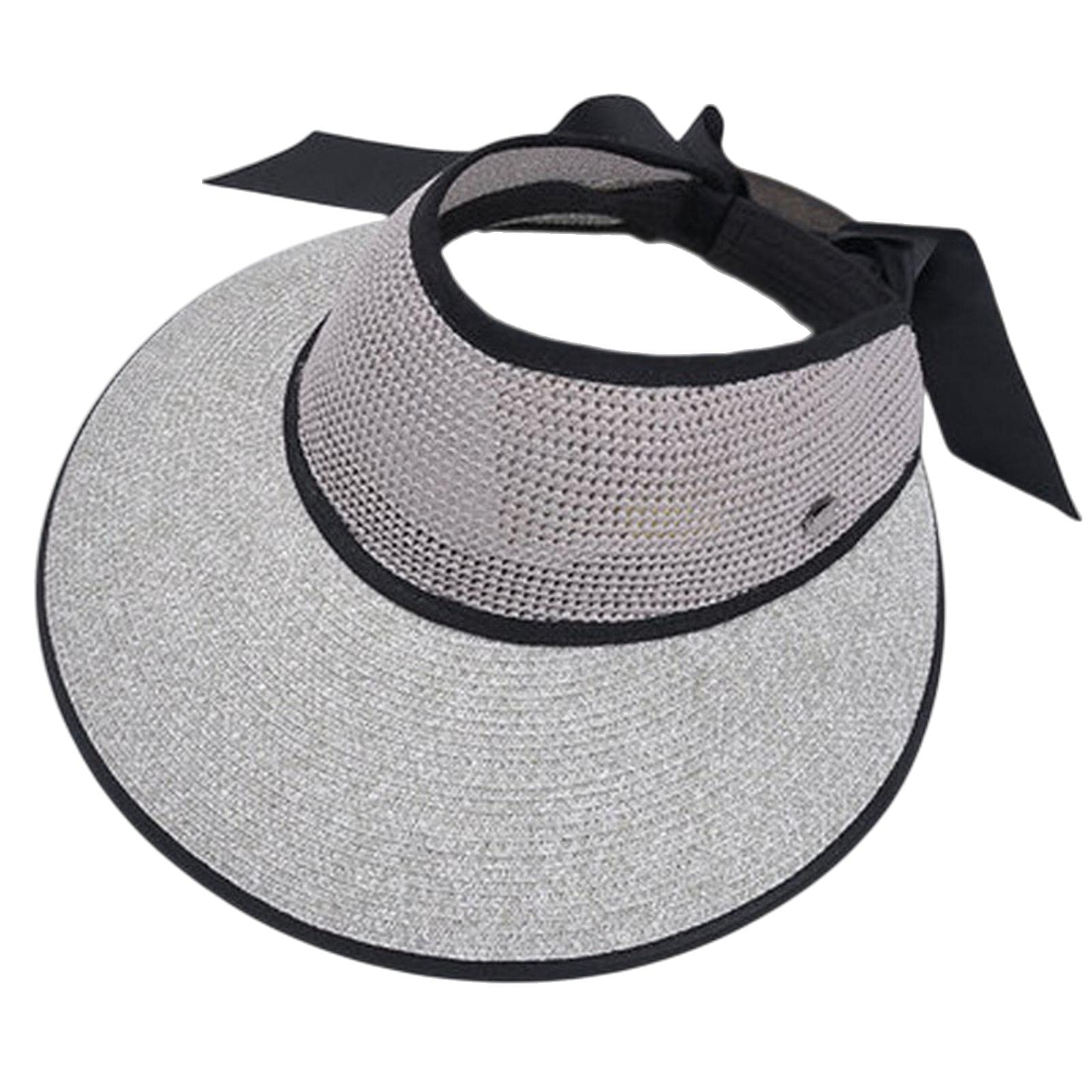 Sombrero de pescador de verano para mujer, sombrero de paja de ala grande, sombrero de playa plegable