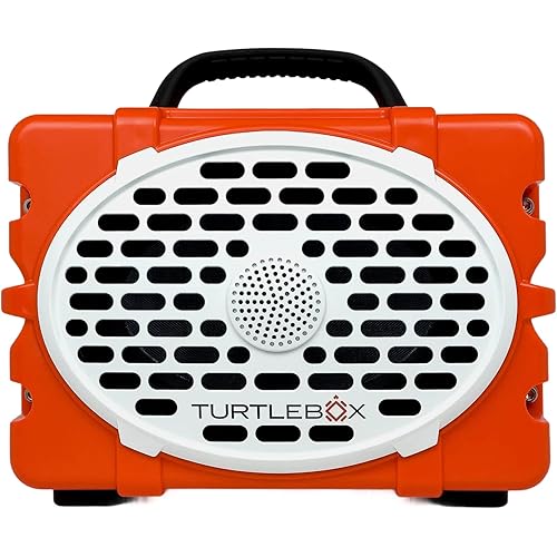 Turtlebox Original Gen 3: Portable Outdoor Bluetooth Speaker – Ultra-Loud (120dB), Waterproof (IP67), Rugged, Impact-Resistant, 3-Day Battery | Party Mode: Unlimited Pairing for Stereo Sound, Orange