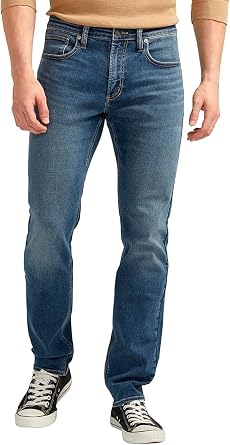 Silver Jeans Co. Mens Konrad Slim Fit Slim Leg Luxe Heritage Jeans
