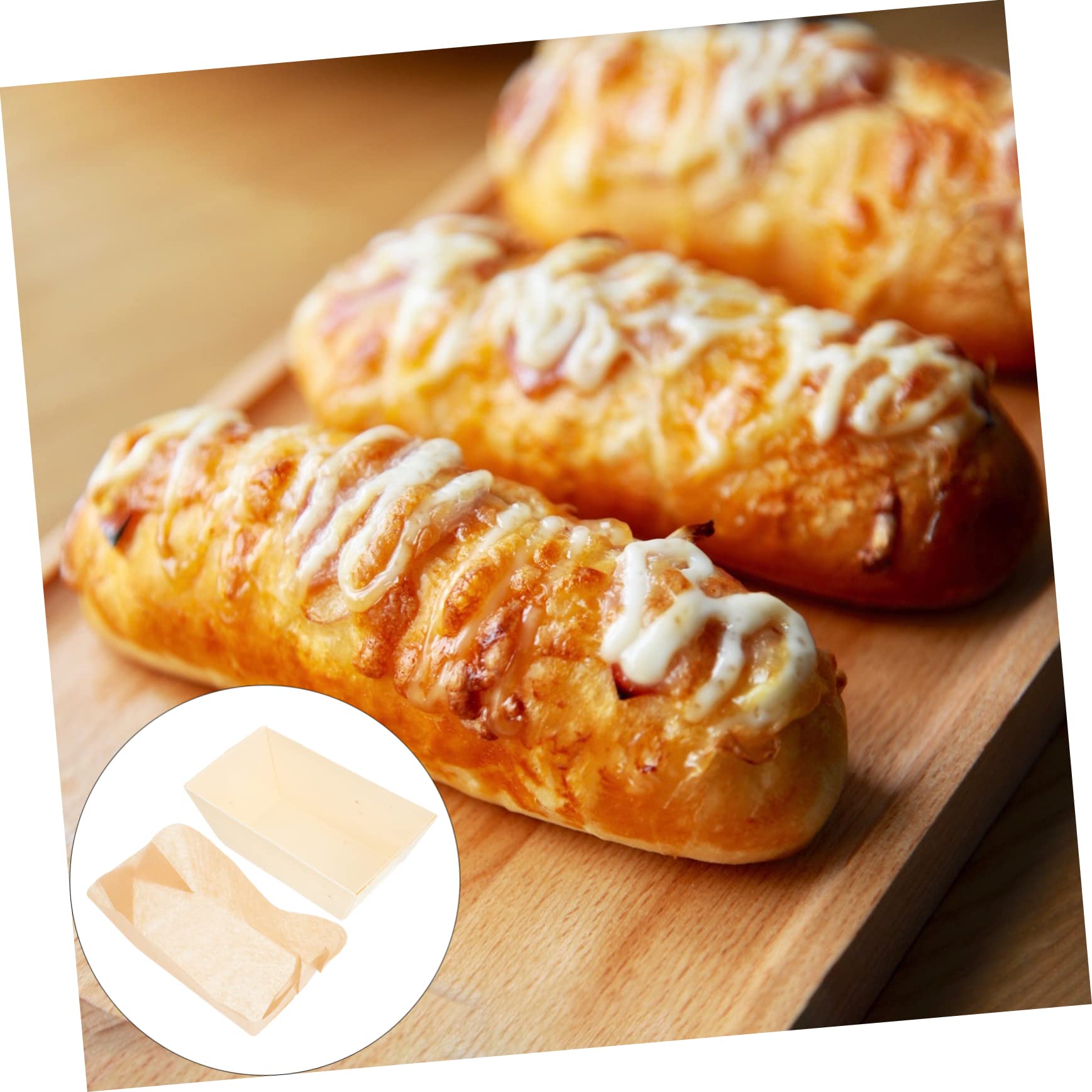 AUTSUPPL 3pcs High-temperature Bread Baking with Paper Liners for Cakes Breads and Desserts for Bakeries Home Use and Packing