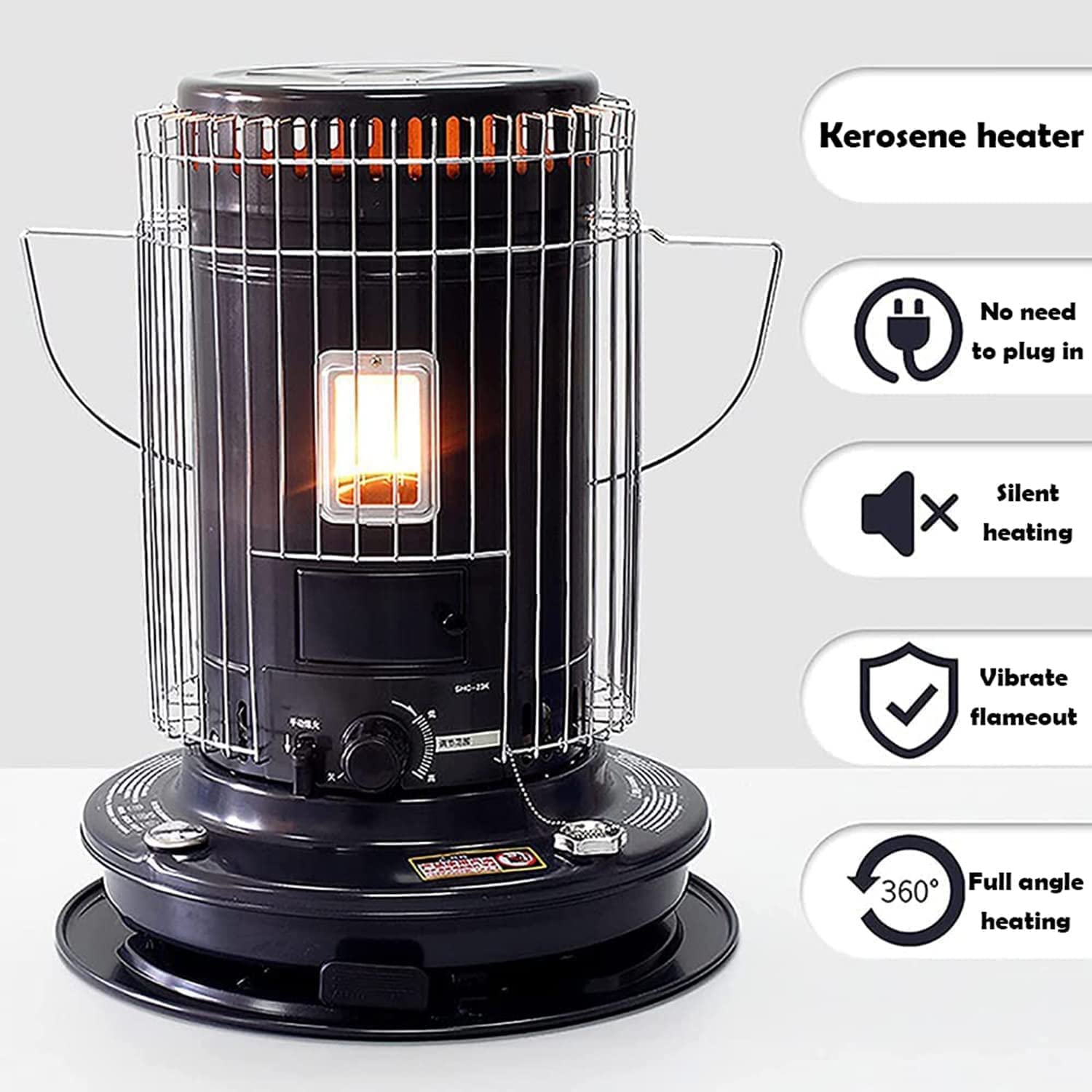 2 in 1 Portable Propane Heater Portable Kerosene Oil Heater, Tent Heater Cooking System, Light Kerosene Stove Portable Outdoor Kerosene Heater, Efficient Camping Stove for Heating Outdoor Camping Gas