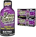 5-hour ENERGY Extra Strength Grape Energy Shot 1.93oz, 20-Pack – Sugar Free Caffeine Energy Booster with B-Vitamins & Amino Acids – Zero Calorie