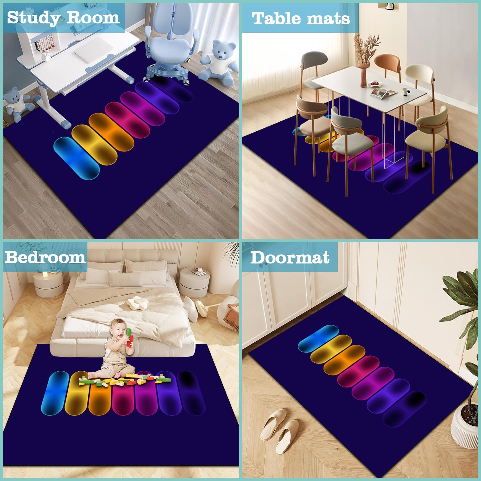 Dywan Krzesło Biurowe na Twarde Podłogi Płytki Laminowane Dywan Krzesło Gamingowe 140 x 200 cm Maty na Krzesła Biurowe Ochrona Podłogi Krzesła Rolnicze Mata Kadeira Biurko Antypoślizgowa